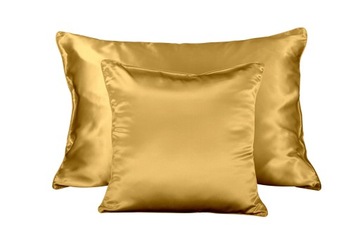 100% Jedwabna Poszewka 40x60 na Poduszka/ę Pościel Dark Gold Ciemne Złoto