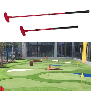 Przenośny miotacz golfowy dla lewo- i praworęcznych, czerwony