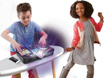 КОНСОЛЬ VTECH DJ-МИКСЕР KIDI MIX ДЛЯ СМЕШИВАНИЯ МУЗЫКИ ДИСКОШАР ДЛЯ ДЕТЕЙ