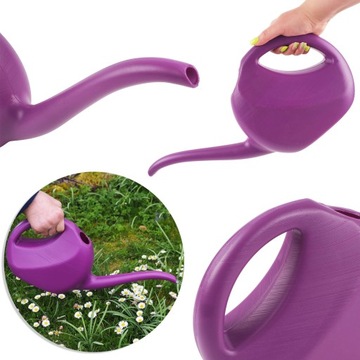 KONEWKA DO KWIATÓW 2L PLASTIKOWA DOMOWA KWIATY NA BALKONIE ( fioletowa)