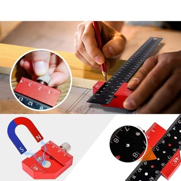 Раздвижной штангенциркуль 45° 90° 135° 30 см под разными углами