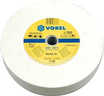 Tarcza do szlifierki stołowej 200x20x40mm -drobna 08876 VOREL