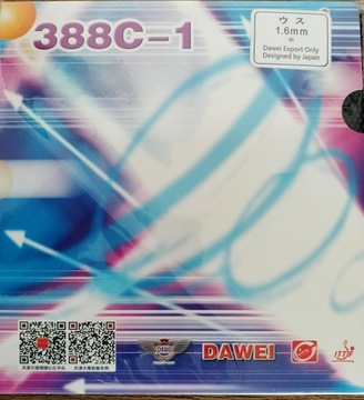 Czopy średnie Dawei 388C-1 z podkładem czarne tenis stołowy