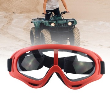 Лыжные очки Регулируемый ремешок Красные и прозрачные очки