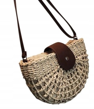 Сумка на плечо BOHO BASKET HALF MOON WOVED
