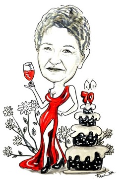 Карикатура с фото a3 - 1 человек против страданий для бесплатной годовщины свадьбы