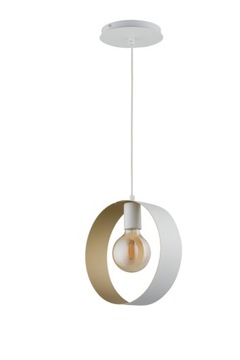 SIGMA Nowoczesna lampa LED HAPPY 1 biały/złoty lampa wisząca LED