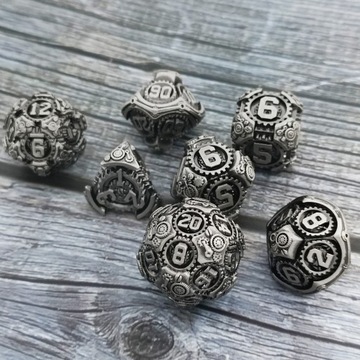 CYBORG ZESTAW 7 METALOWYCH KOŚCI RPG