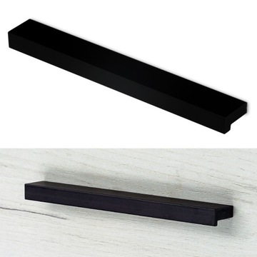 UCHWYT MEBLOWY CZARNY UCHWYT DO SZAFKI UCHWYT DO SZUFLADY 128MM NOWOCZESNY