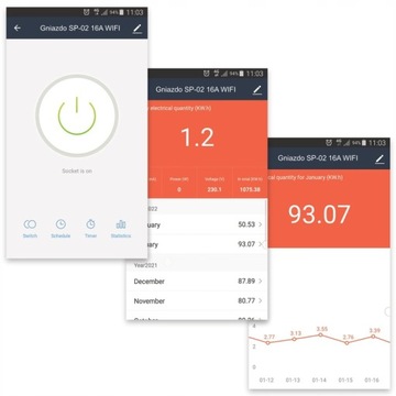 Умная Wi-Fi розетка с ваттметром и таймером, заземление Tuya Ineox SP3
