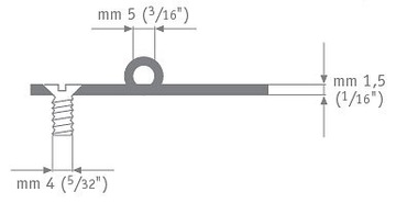 ZAWIAS NIERDZEWNY 37X48MM DO ŁODZI/JACHTU/KAMPERA