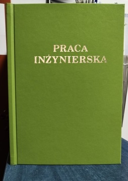 Wydruk i Oprawa Praca Inżynierska Pistacja Napis Złoty