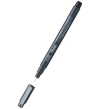 Cienkopis Pentel Pointliner kalibrowany, Czarny
