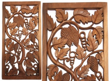 Płaskorzeźba Lite Drewno Rękodzieło Ornament 60cm