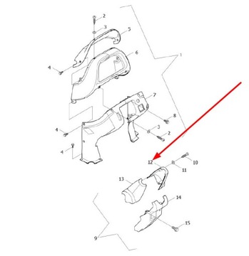 TS06456010008 Prawa osłona kolumny kierowniczej