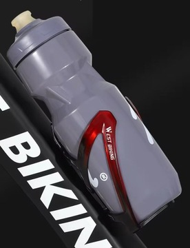 Велокорзина для велосипеда с сине-фиолетовым держателем для бутылки