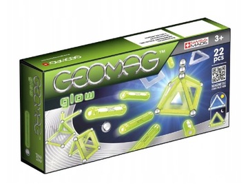 KLOCKI MAGNETYCZNE GEOMAG 22 EL. ŚWIECĄCE GLOW 334