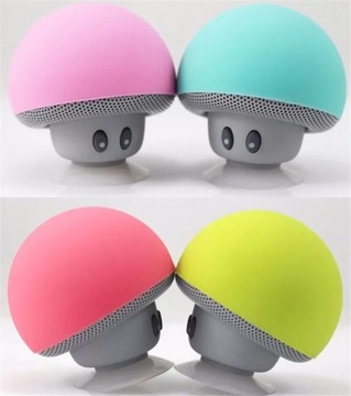 BT648 Różowy grzyb Design Mini głośnik Bluetooth i lampa LED