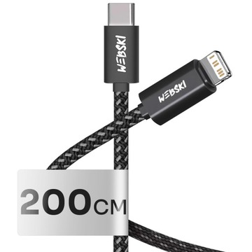 Webski Kabel Nylon 200Cm 27W Usb-C - Lightning