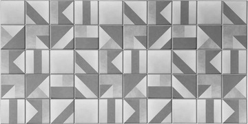 Szare panele ścienne PCV jak 3D PATCHWORK 25197