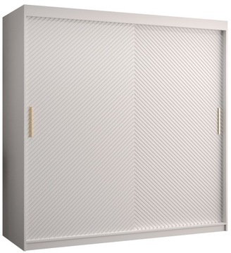 Szafa przesuwna RYFLE SLIM 1 180cm. biała + złoto