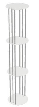 Подставка для цветов FLOWER BASKET TRIARY лофт белая круглая