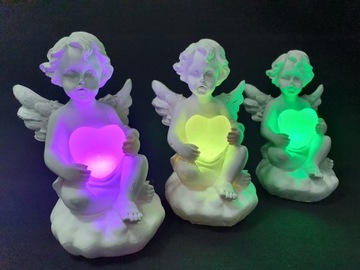 СВЕЧА-ВСТАВКА АНГЕЛ МАЛЕНЬКИЙ АНГЕЛ СВЕТОДИОДНАЯ ФИГУРКА ДЛЯ МОГИЛЫ