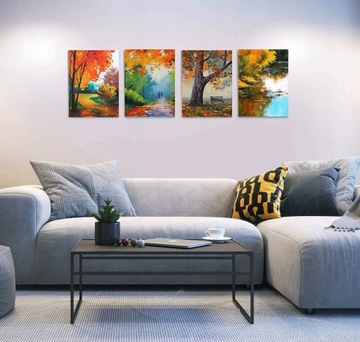 Картина на холсте 24х30 см, НАБОР холстов 3 ШТ.