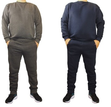 OCIEPLANY DRES MĘSKI KOMPLET DRESOWY SZARY GRANAT W KOMPLECIE TANIEJ 3XL
