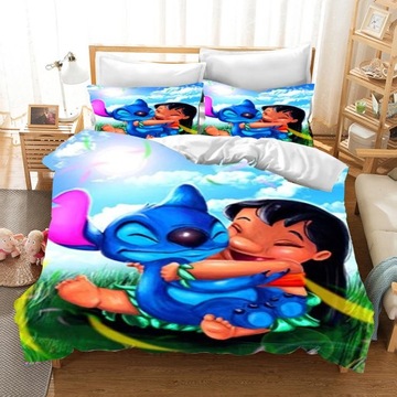 LILO I STITCH KRESKÓWKOWY WZÓR DZIECIĘCA POSZWA NA KOŁDRĘ ZESTAW POŚCIELI