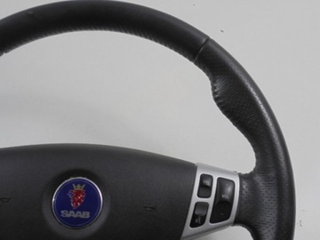 SAAB 9-3 93 II VOLANT KOŽENÁ KŮŽE ULOŽENÍ AIRBAG 12757703