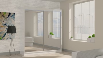 ШКАФ LED ШКАФ 200 СМ ЗЕРКАЛО С РАЗДВИЖНОЙ ДВЕРЬЮ