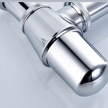 Стандартный стальной бутылочный сифон для умывальника.