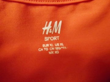 H&M SPORT NOWA KOSZULKA T-SHIRT r XL przytłumione orange