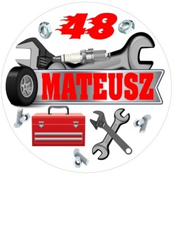 OPŁATEK NA TORT MECHANIK GARAŻ WARSZTAT AUTO MAJSTER URODZINOWY 20cm