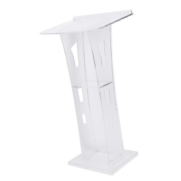 Платформа для проведения конференций на стоячем акриловом подиуме. Прозрачный праздник