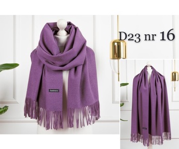 KASZMIROWY SZALIK damski jednolity ELEGANCKI SZAL CIEPŁY KASZMIR KOLORY