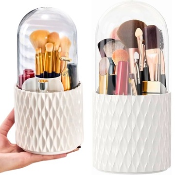 ORGANIZER POJEMNIK NA PĘDZLE KOSMETYKI DO MAKIJAŻU OBROTOWY ETUI