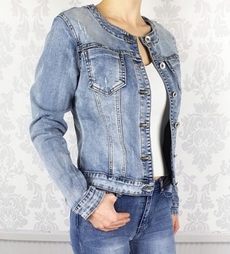 CHANELKA KURTKA JEANSOWA Katana Damska Plus Size 5