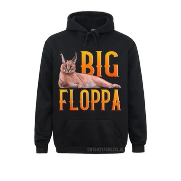 Big Floppa Caracal Cat Meme LOVE t-shirt, Branco : : Moda