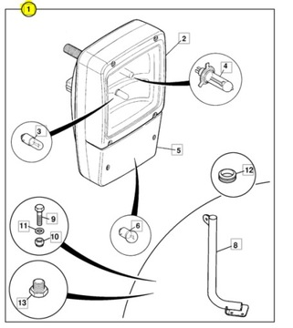 ФОНАРЬ С ЛАМПОЧКАМИ ЭКСКАВАТОР-ПОГРУЗЧИК JCB 3CX 4CX ТЕЛЕСКОПИЧЕСКИЙ ПОГРУЗЧИК