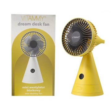 WENTYLATOR BIURKOWY WIATRAK PRZENOŚNY LUSTERKO USB VITAMMY DREAM DESK