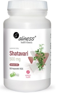 Shatavari ekstrakt 30% 500mg Aliness