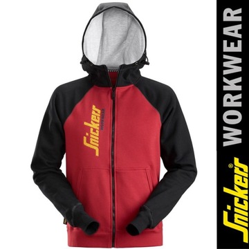 Bluza czerwona z kapturem Snickers 2888 r.L
