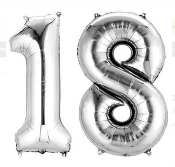 BALON FOLIOWY 18 SREBRNY 100CM