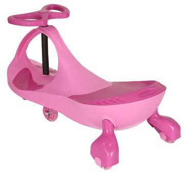 ГРАВИТАЦИОННАЯ ПОЕЗДКА НА ДЕТСКОМ АВТОМОБИЛЕ СО СВЕТЯЩИМИСЯ СВЕТОДИОДНЫМИ КОЛЕСАМИ, РОЗОВЫЙ