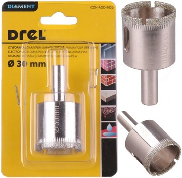 OTWORNICA DIAMENTOWA 30 mm KORONKA DO GRESU PŁYTEK