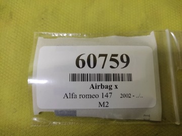 ALFA ROMEO 147 AIR NÁDRŽ ULOŽENÍ ŘIDIČE