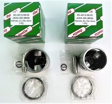 Поршни CZ 350 472 Jawa 634 360 R4 59.00 комплект Duells