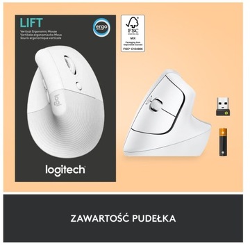 Logitech Mysz LIFT, 4000DPI, bluetooth, optyczna,